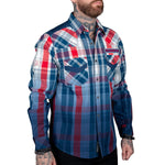 Wornstar Clothing Mens Button Down Heritage Plaid Shirt