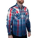 Wornstar Clothing Mens Button Down Heritage Plaid Shirt