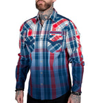 Wornstar Clothing Mens Button Down Heritage Plaid Shirt