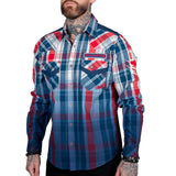Wornstar Clothing Mens Button Down Heritage Plaid Shirt