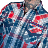 Wornstar Clothing Mens Button Down Heritage Plaid Shirt