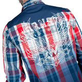 Wornstar Clothing Mens Button Down Heritage Plaid Shirt