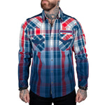 Wornstar Clothing Mens Button Down Heritage Plaid Shirt