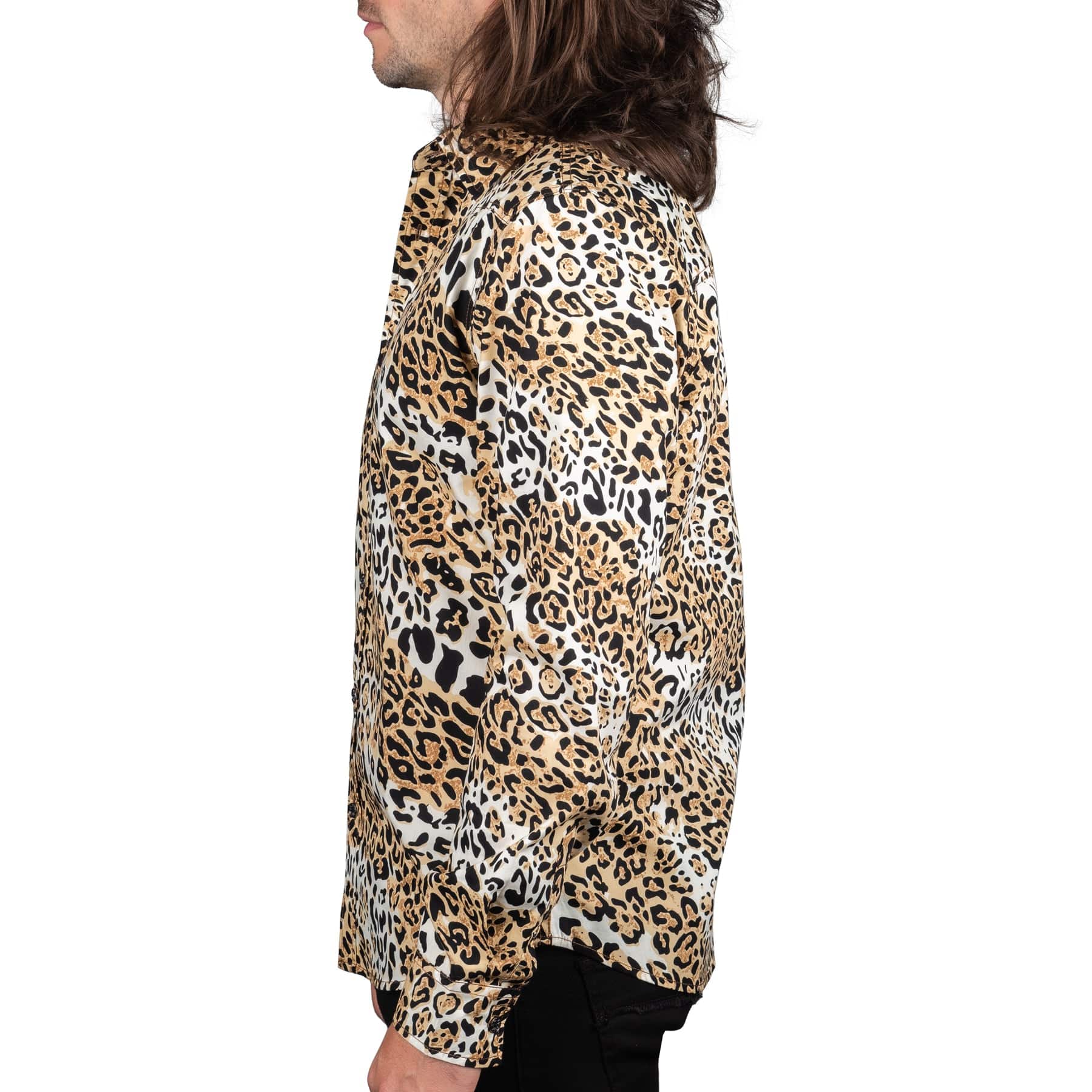 Rocknrolla Collection Button Down Leopard Shirt