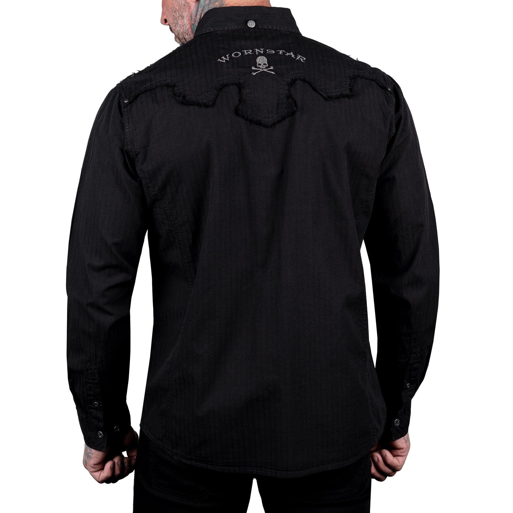 Rocknrolla Collection Button Down Raider Shirt - Black