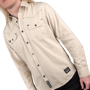 Rocknrolla Collection Button Down Raider Shirt - Sand