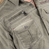 Rocknrolla Collection Button Down Seek And Destroy Shirt - Olive