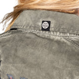 Rocknrolla Collection Button Down Seek And Destroy Shirt - Olive