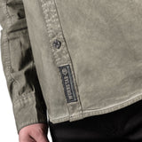 Rocknrolla Collection Button Down Seek And Destroy Shirt - Olive