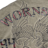 Rocknrolla Collection Button Down Seek And Destroy Shirt - Olive