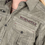 Rocknrolla Collection Button Down Seek And Destroy Shirt - Olive