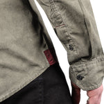 Rocknrolla Collection Button Down Seek And Destroy Shirt - Olive