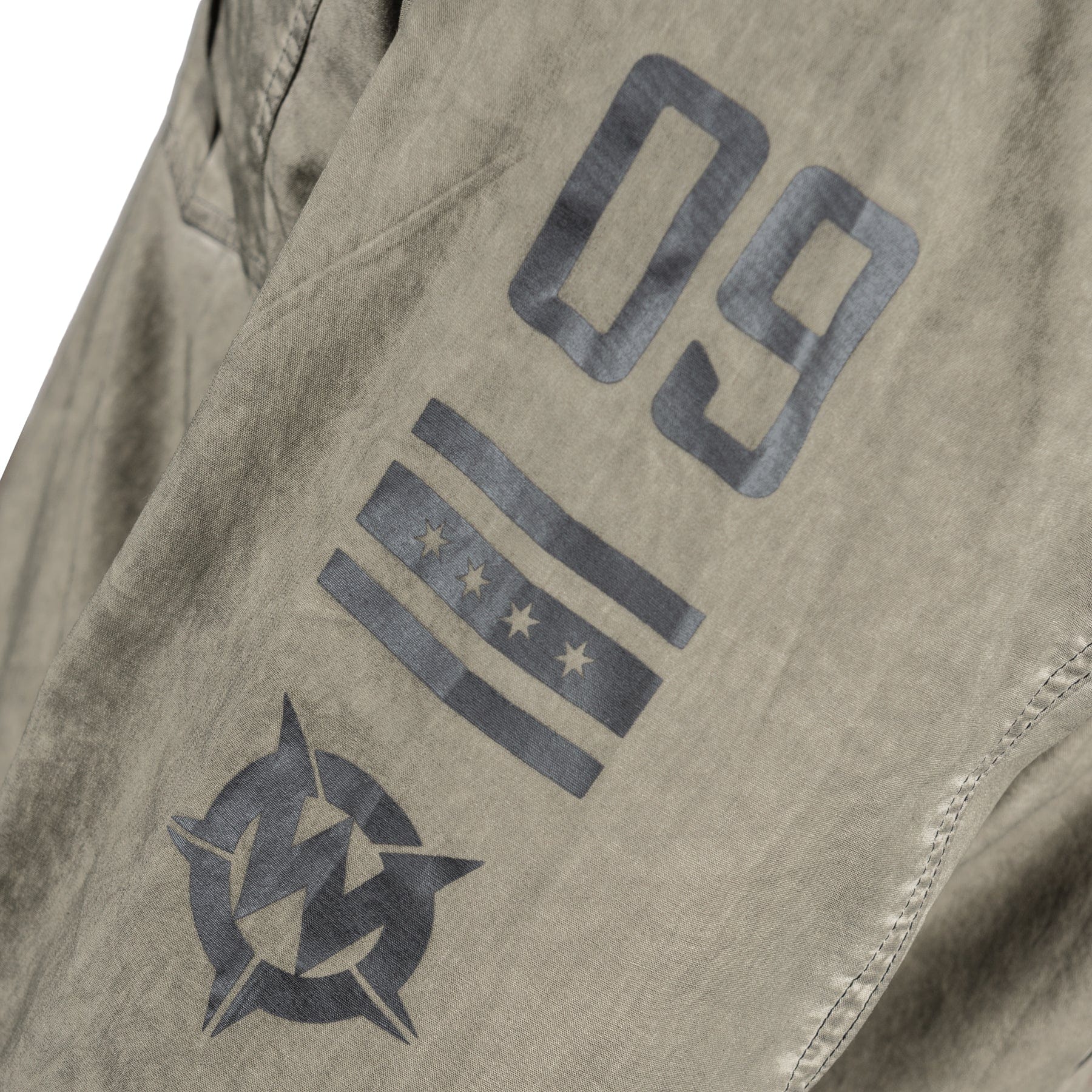 Rocknrolla Collection Button Down Seek And Destroy Shirt - Olive