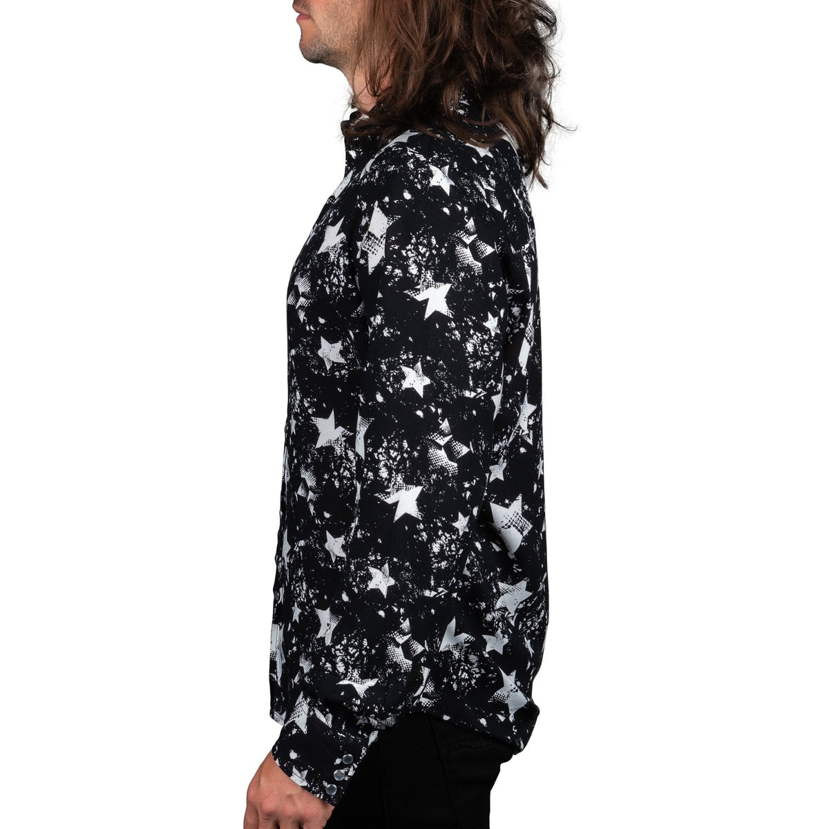Wornstar Clothing Mens Shirt. Button Down Stardust Long Sleeve Shirt