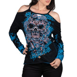 Wornstar Clothing Womens Tee. Long Sleeve Inked Tee - Classic Black