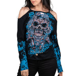 Wornstar Clothing Womens Tee. Long Sleeve Inked Tee - Classic Black