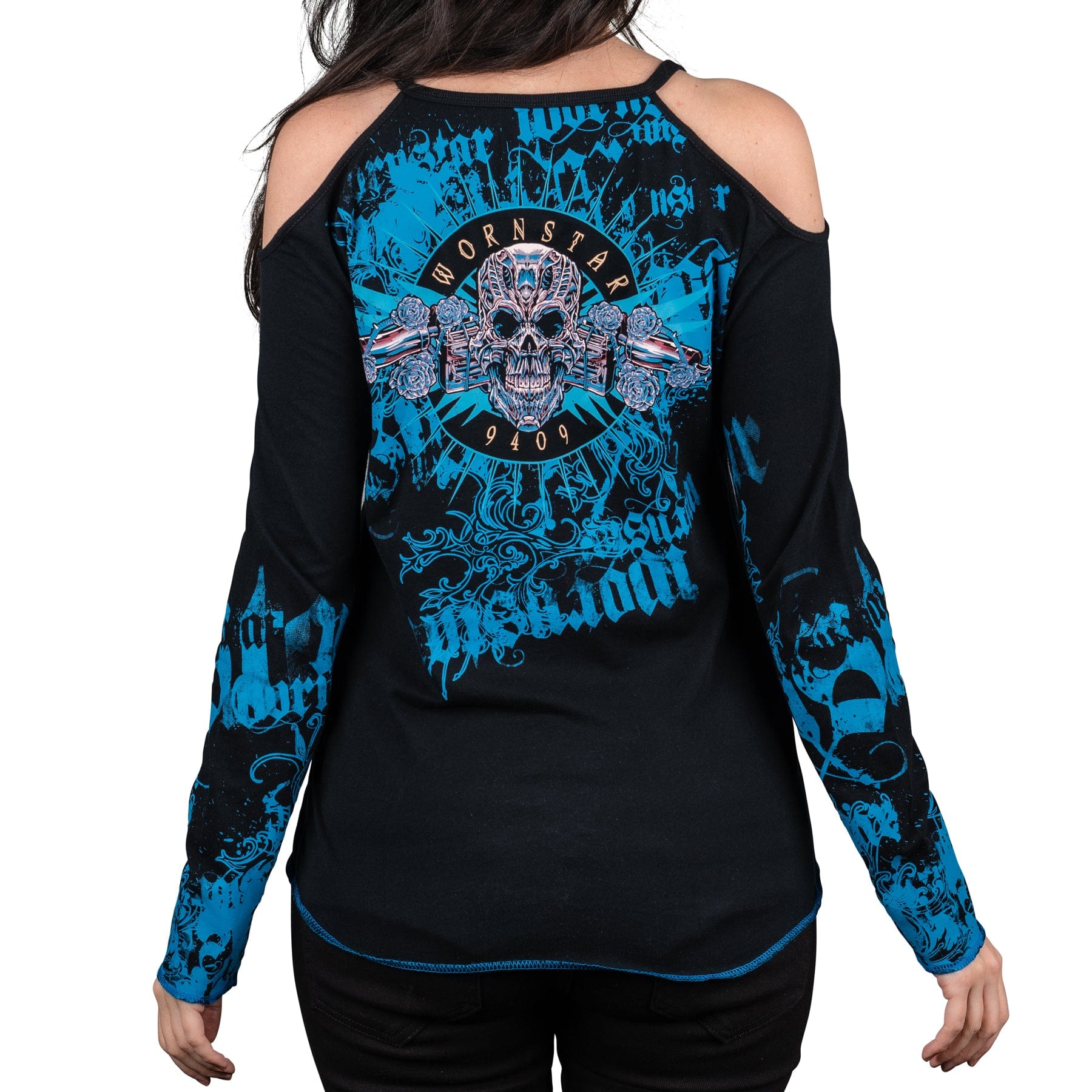 Wornstar Clothing Womens Tee. Long Sleeve Inked Tee - Classic Black