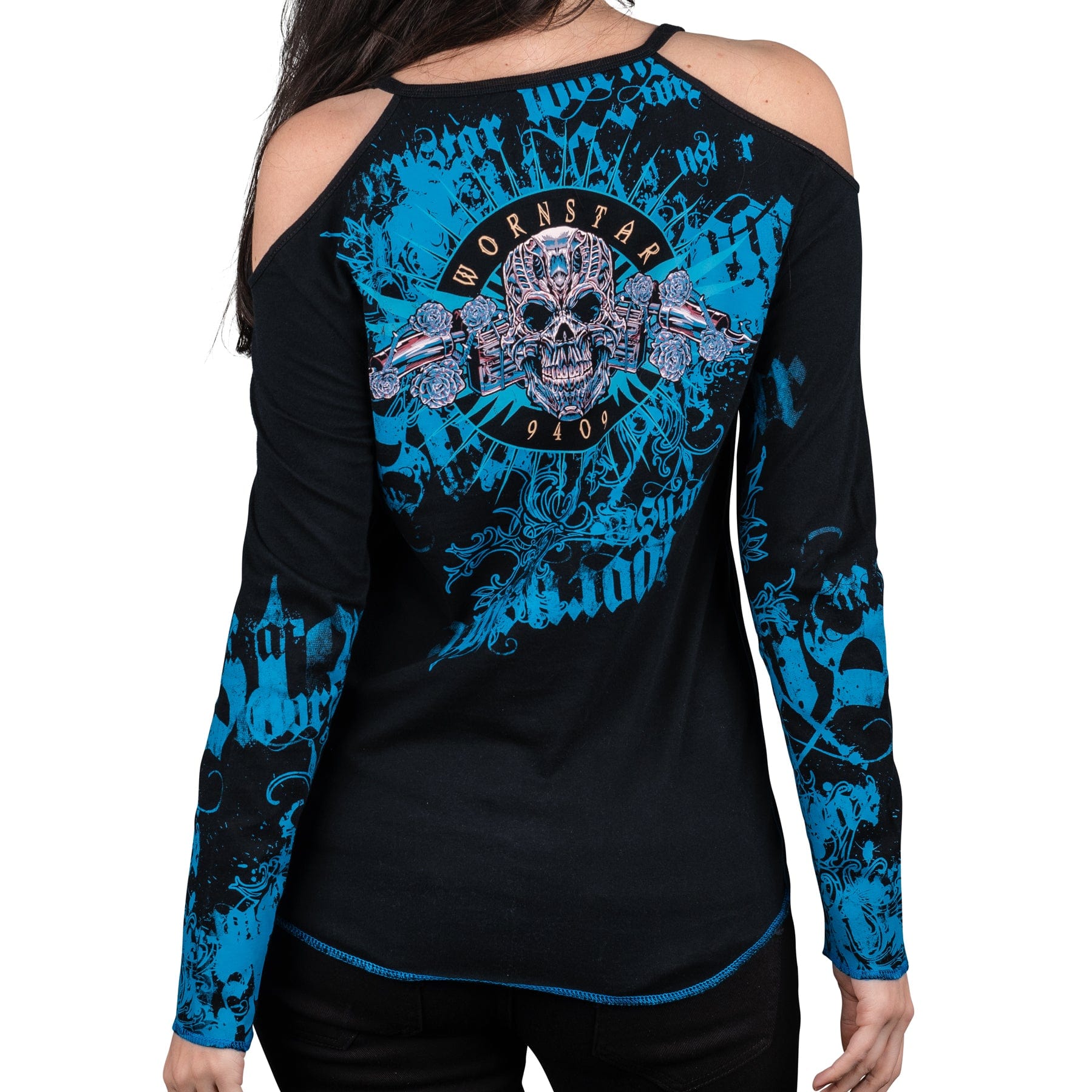 Wornstar Clothing Womens Tee. Long Sleeve Inked Tee - Classic Black