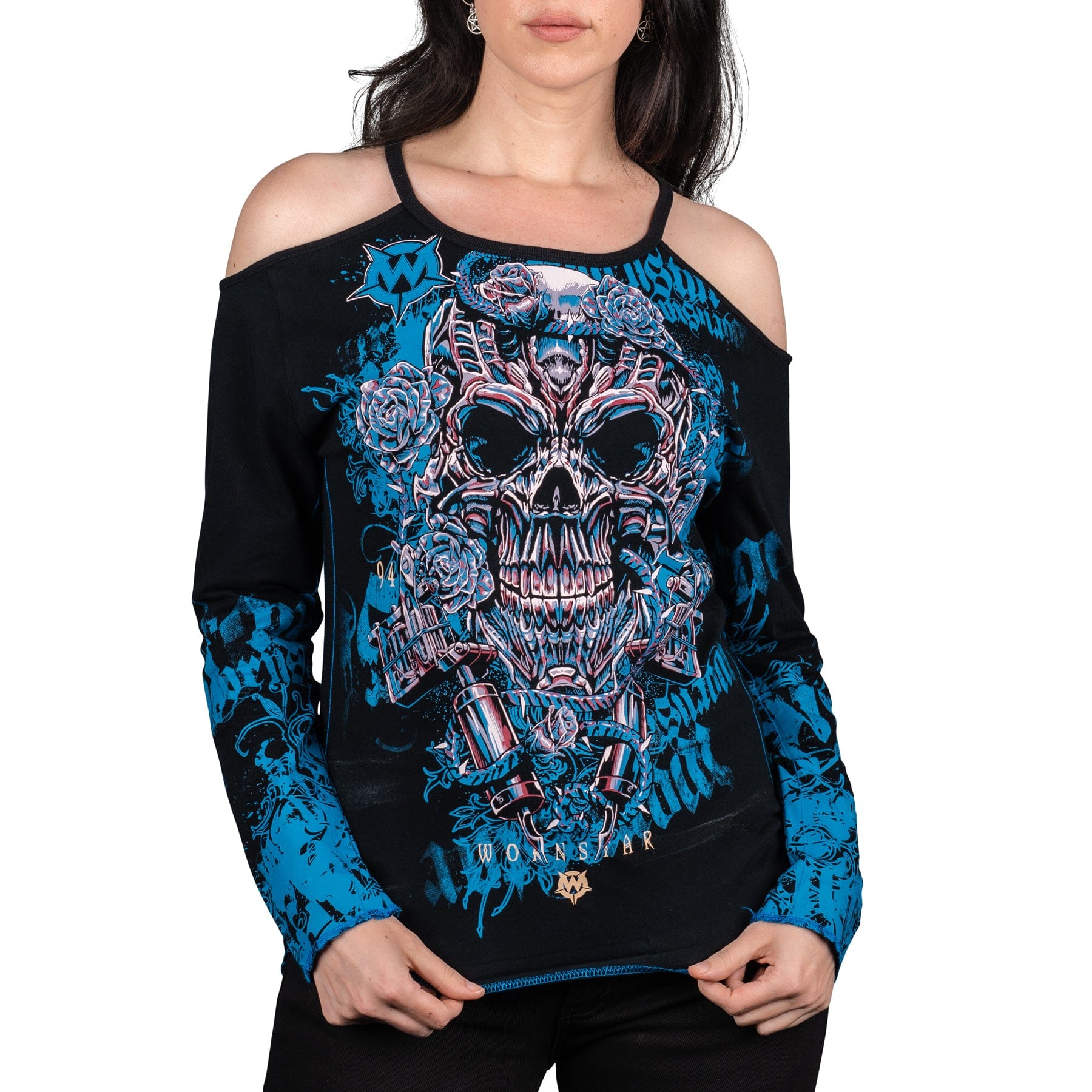 Wornstar Clothing Womens Tee. Long Sleeve Inked Tee - Classic Black