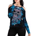 Wornstar Clothing Womens Tee. Long Sleeve Inked Tee - Classic Black