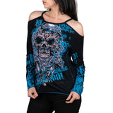 Wornstar Clothing Womens Tee. Long Sleeve Inked Tee - Classic Black