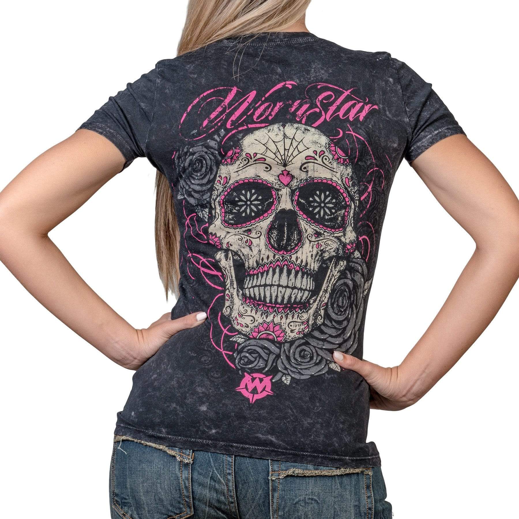 Wornstar Street Wear T-Shirt Calavera V-Neck Tee