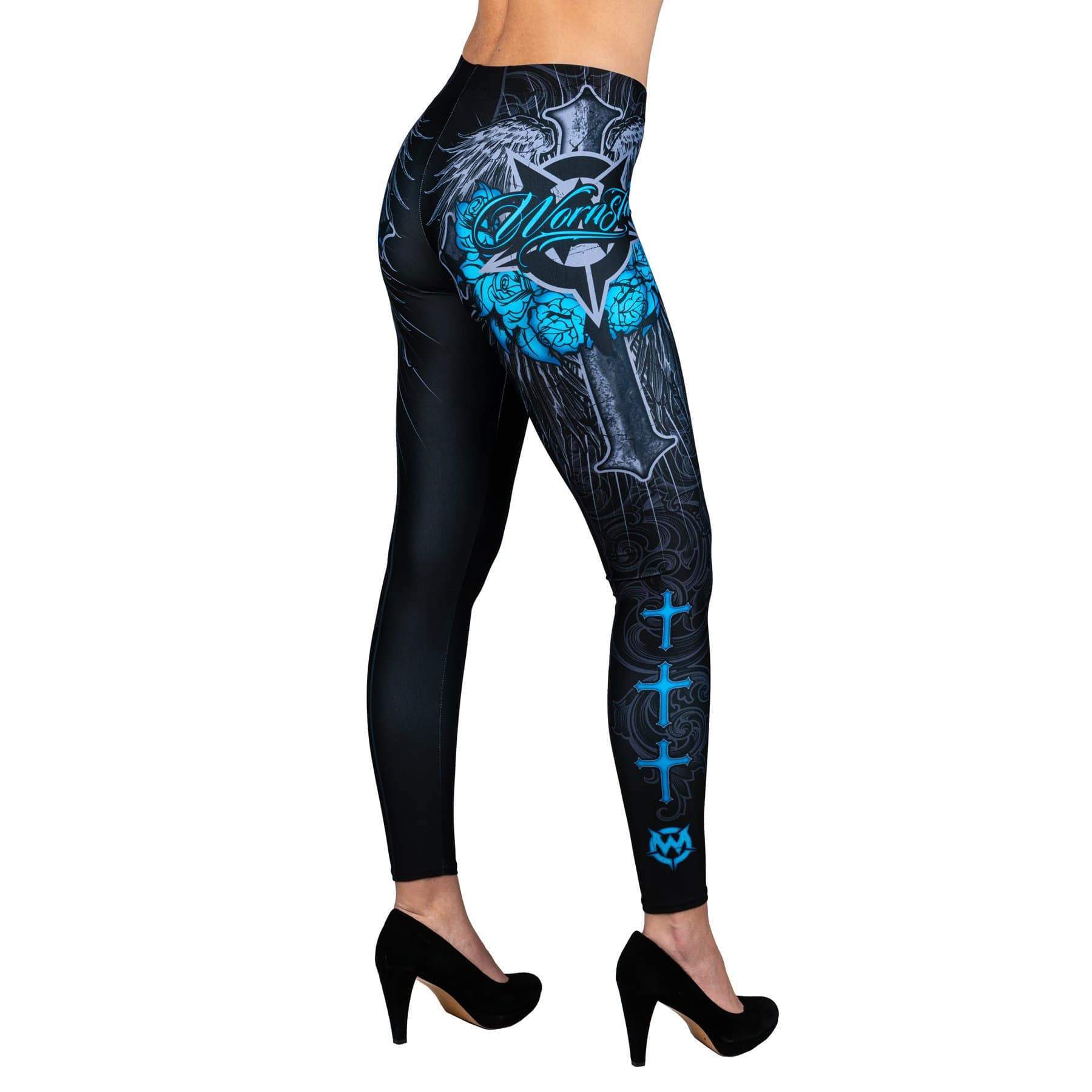 Wornstar Street Wear POD Leggings Las Cruces Leggings - Blue/Black