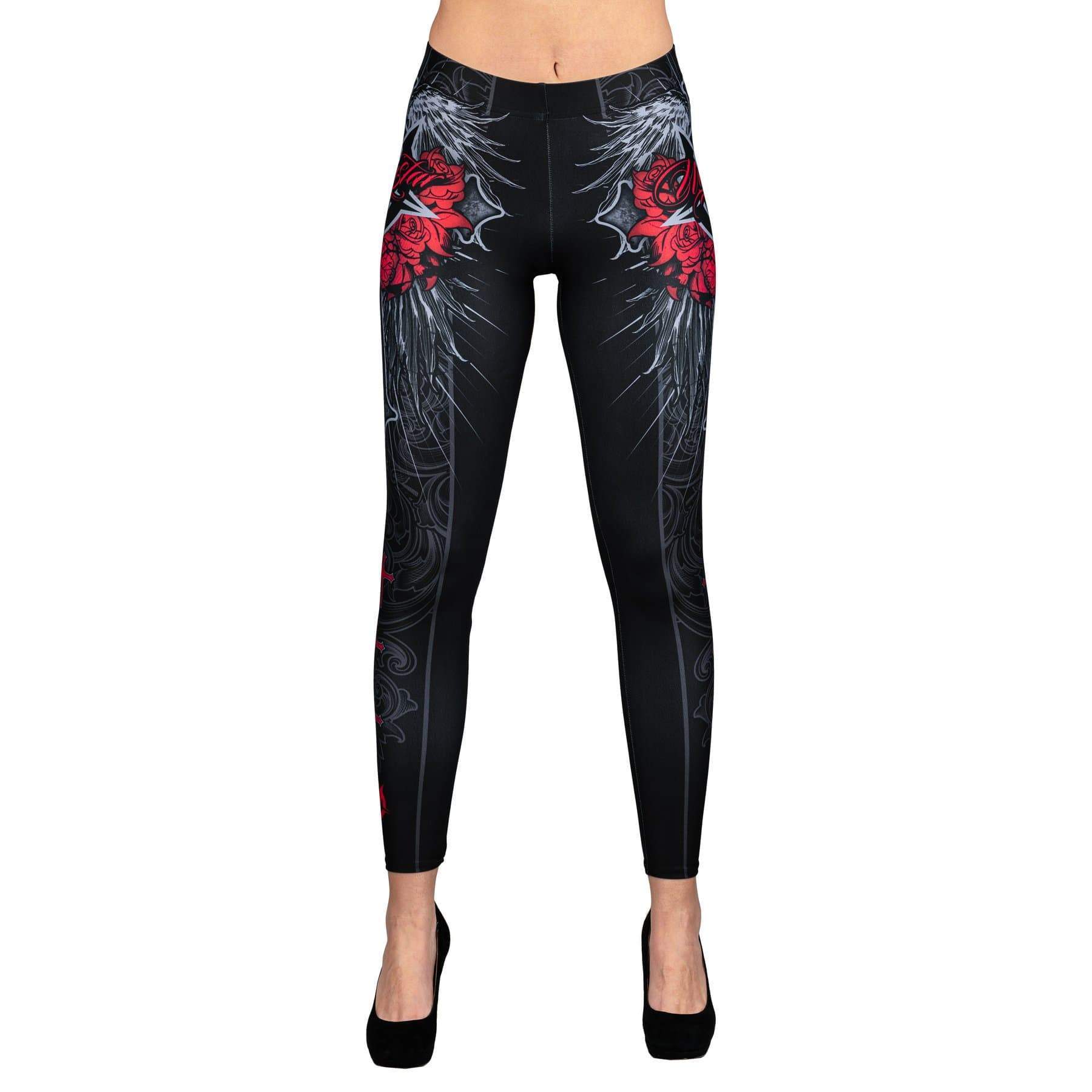 Wornstar Street Wear POD Leggings Las Cruces Leggings - Red/Black