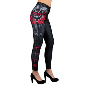 Wornstar Street Wear POD Leggings Las Cruces Leggings - Red/Black