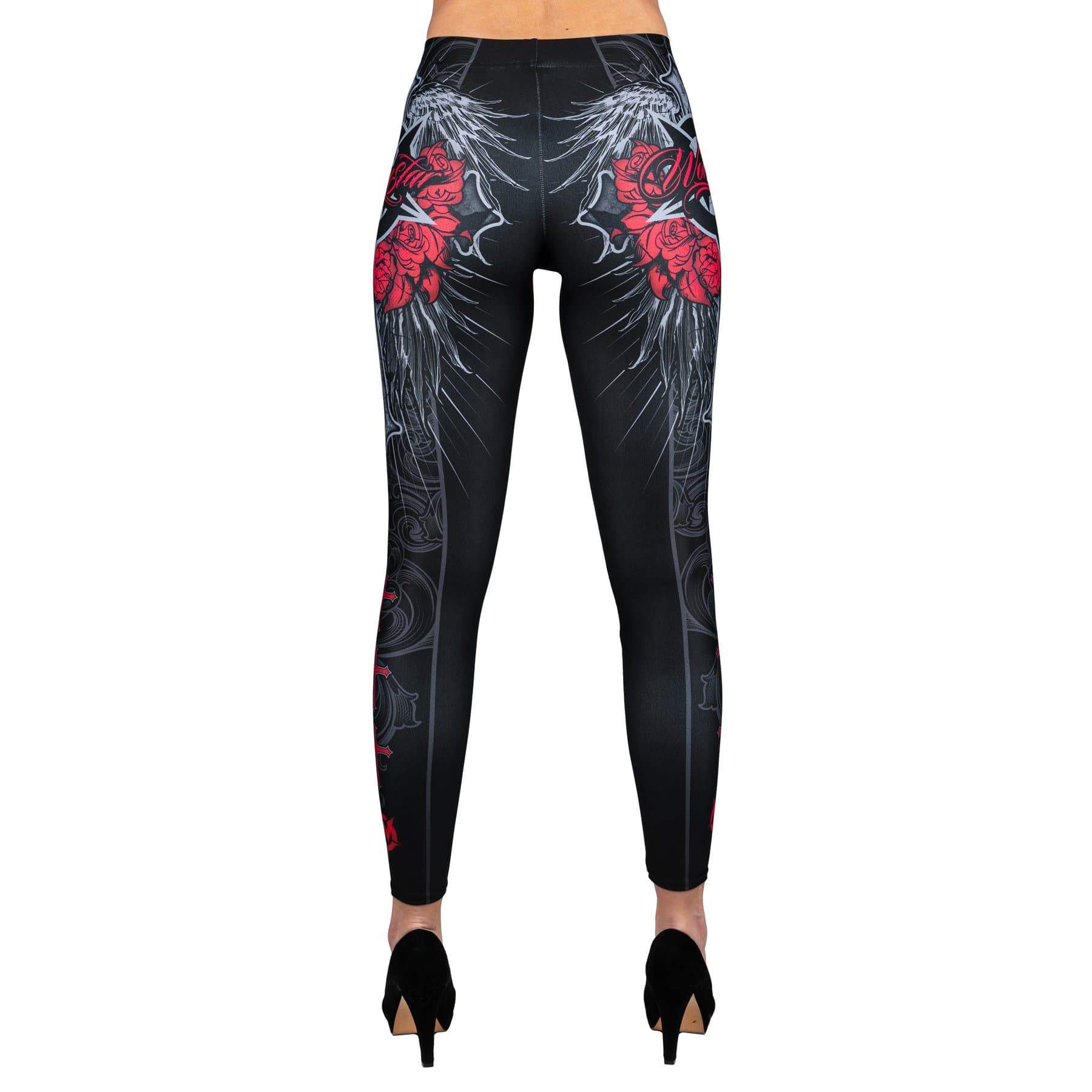 Wornstar Street Wear POD Leggings Las Cruces Leggings - Red/Black