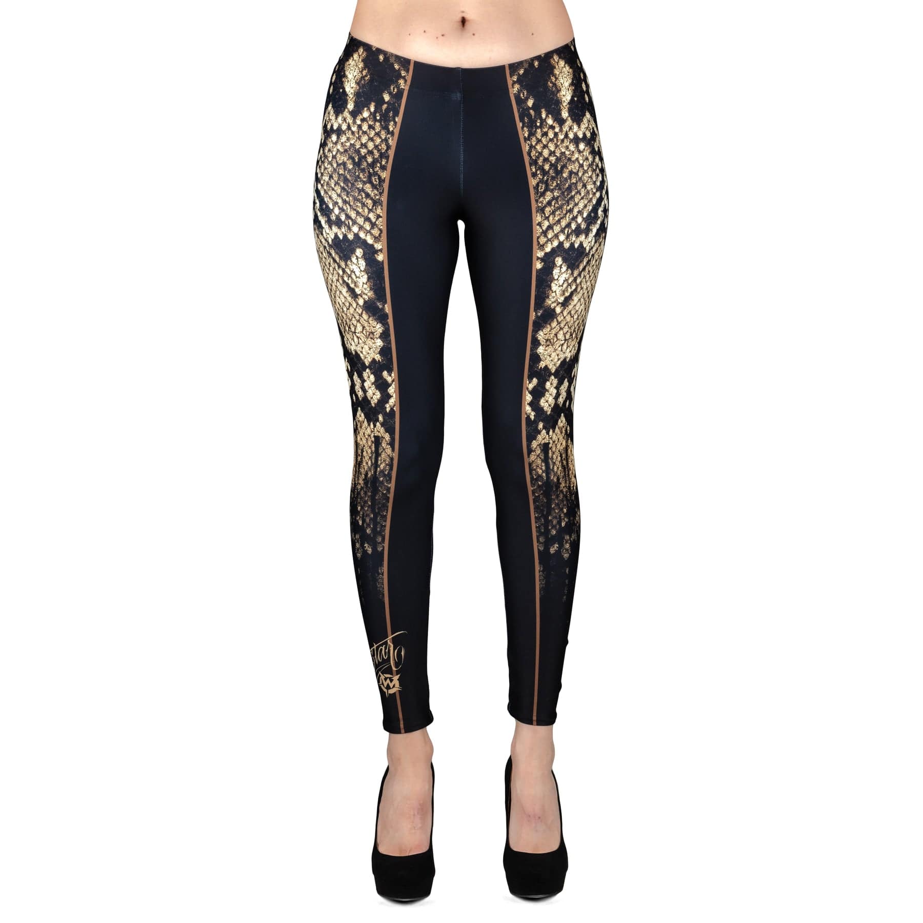 Wornstar Street Wear POD Leggings Snakeskin Sides Leggings