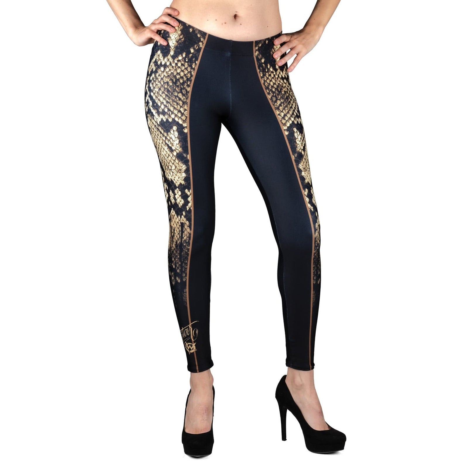 Wornstar Street Wear POD Leggings Snakeskin Sides Leggings