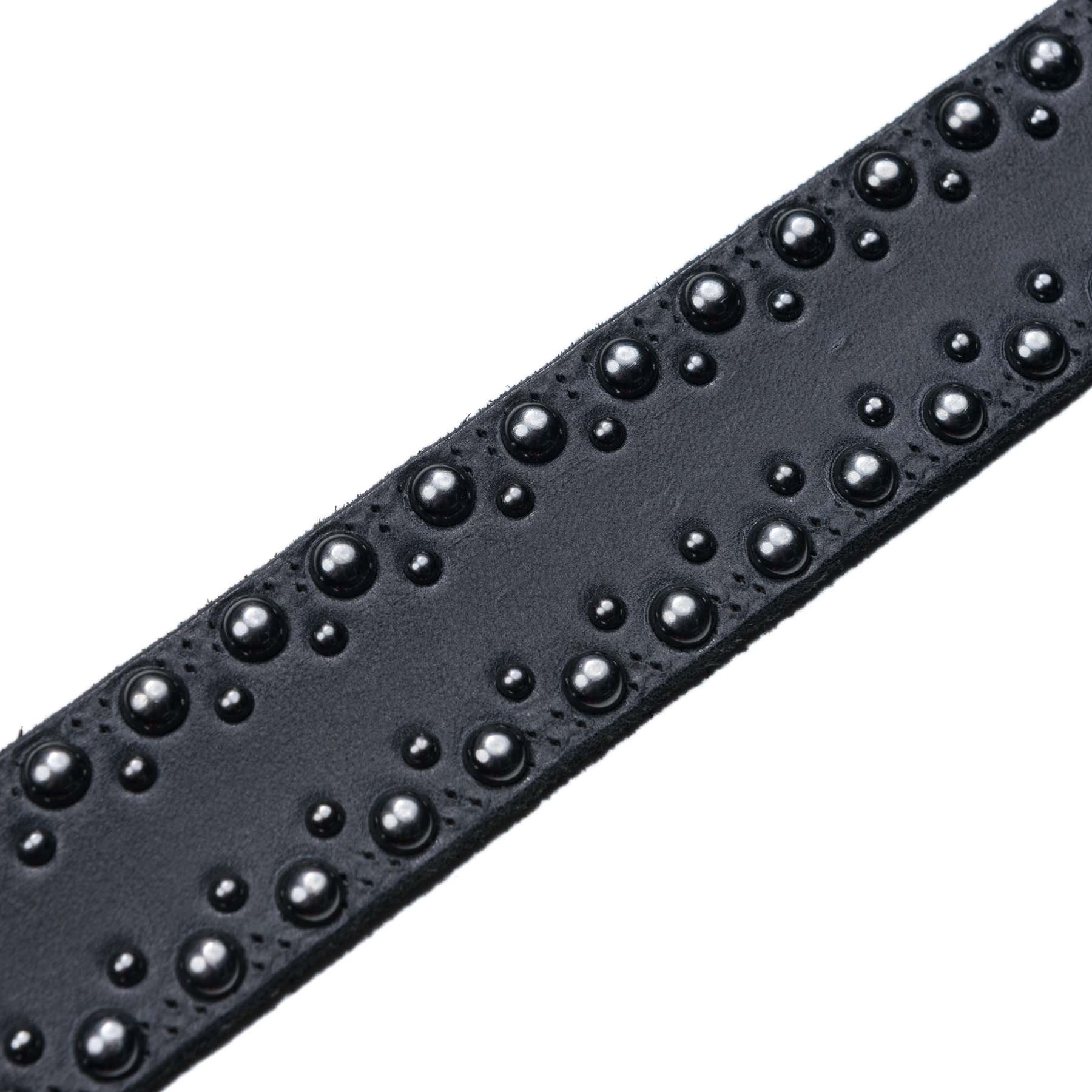 Wornstar Swag Belt Barricade Leather Belt - Black Chrome